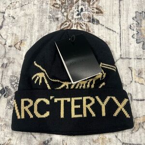 Arc'teryx Black and Gold Logo Beanie